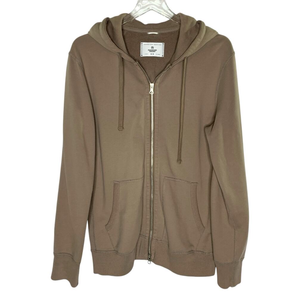 Men's Brown Zip-Up Hooded Sweatshirt - Classic Casual